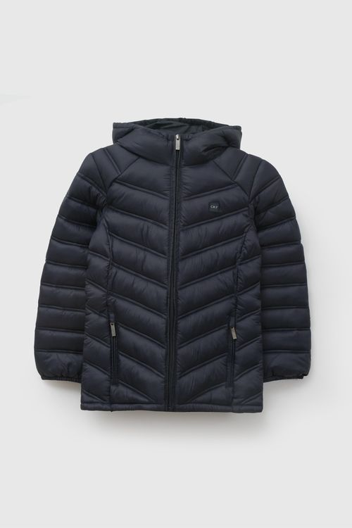 Parka Escolar de niña Azul con Cierre de Velcro