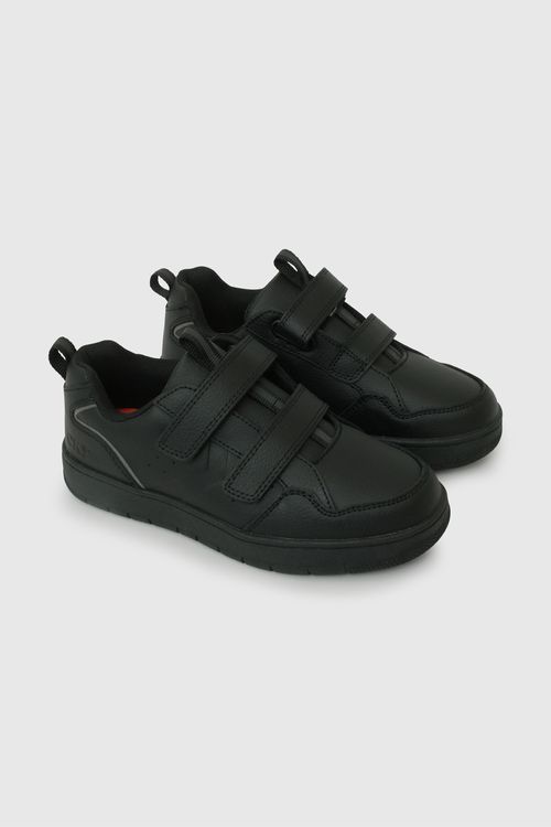 Zapatilla Escolar Negra con Velcros y Plantilla de Memory Foam