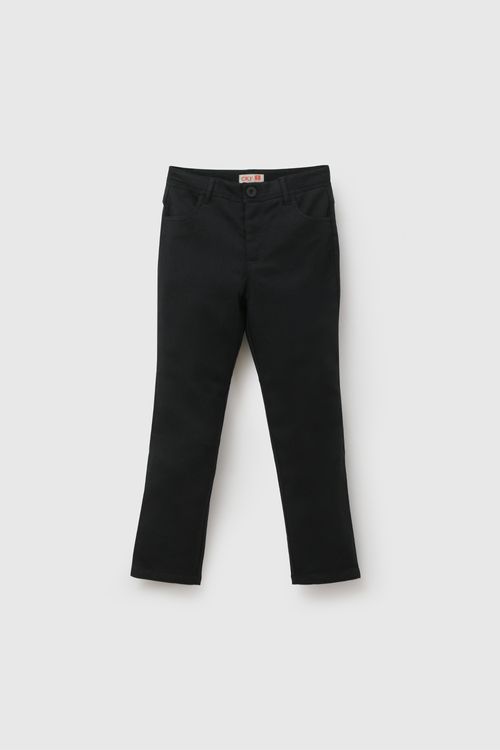 Pantalón Escolar de niña Azul con Cierre y Botón