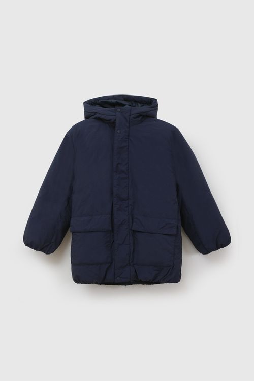 Parka Unisex Niño Azul Marino de Nylon
