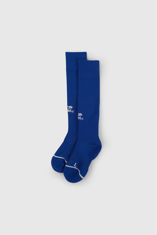 Calcetín de Fútbol Azul Unisex para Niño de Algodón