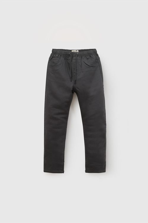Pantalón de Niño Gris de Algodón y Elastano
