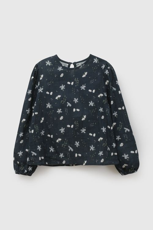 Blusa Celeste de Algodón para Niña